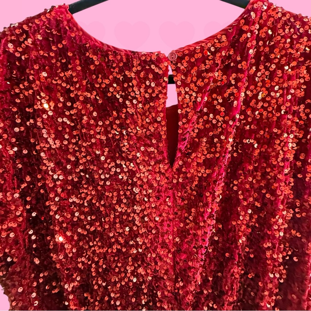 Size 18 City Chic Ruby Sequin Party Dress NWT (Flaw) - Picture 5 of 8
